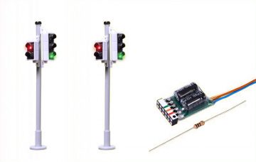 Verkehrsampel, 2 Stk <br/>Viessmann 5095 1