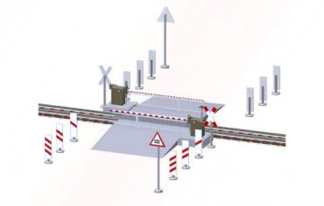 Bahnschranke mit Behang <br/>Viessmann 5104 1