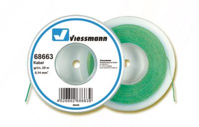 Kabel, 25 m, 0,14 mm², grün <br/>Viessmann 68663