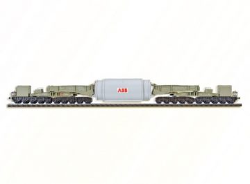 Schienentiefladewagen Uaai <br/>kibri 16507 2