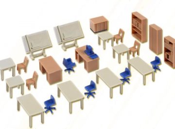 Deko-Set Möbel für techn <br/>kibri 38655 1