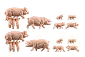Schweinestall mit Schweine <br/>Vollmer 43740 3