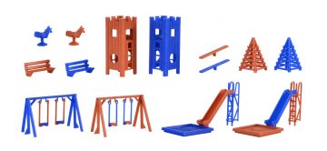 Vollmer 43665 <br/>Deko-Set Kinderspielplatz 2