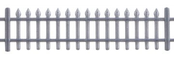 Vollmer 45008 <br/>Eisenzaun alufarben, 190 c 2