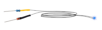 Viessmann 3564 <br/>LED blau mit angelöteten Kabeln, 5 Stück 1