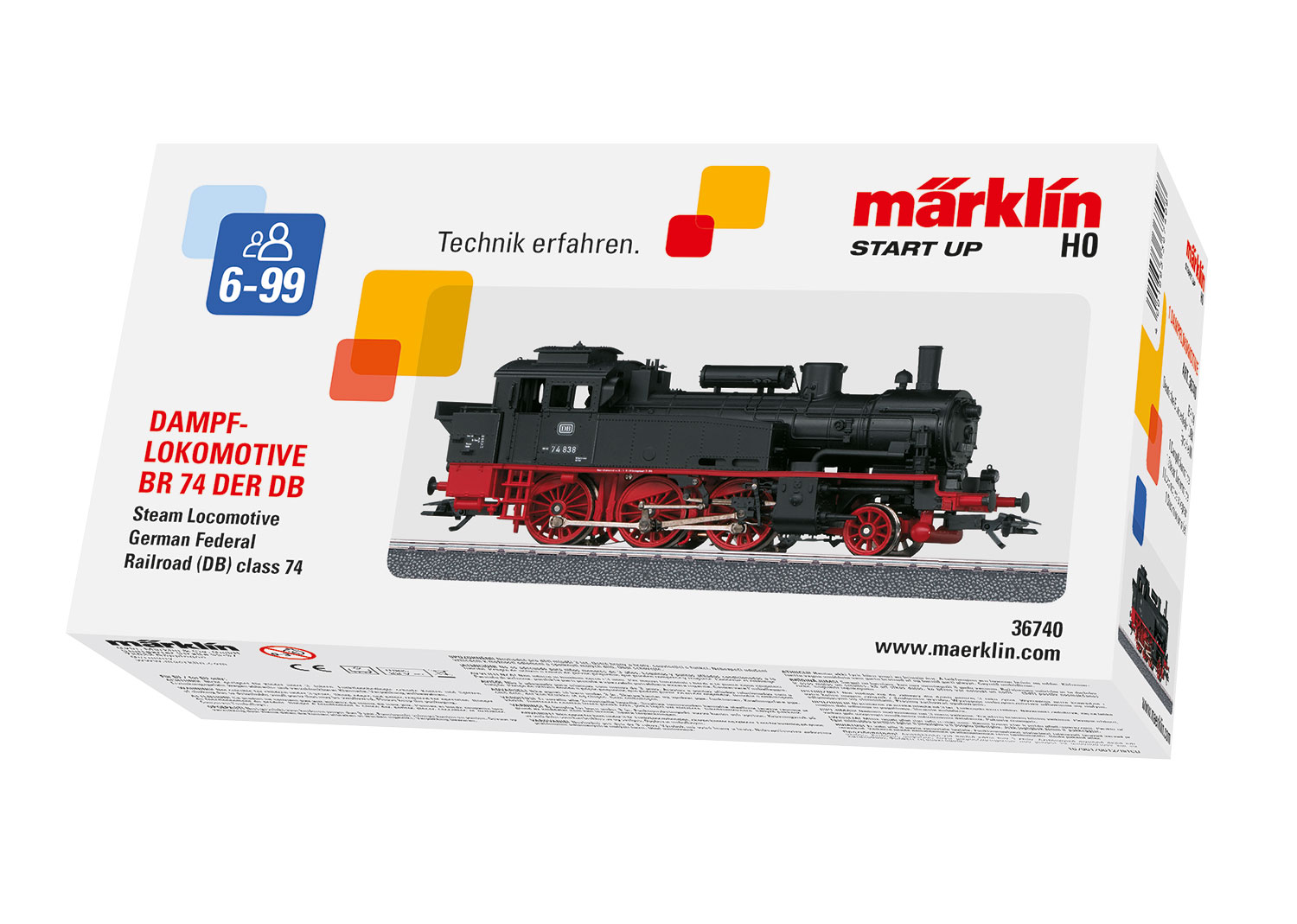 Märklin 36740 <br/>Tender-Dampf-Lokomotive BR 74 DB