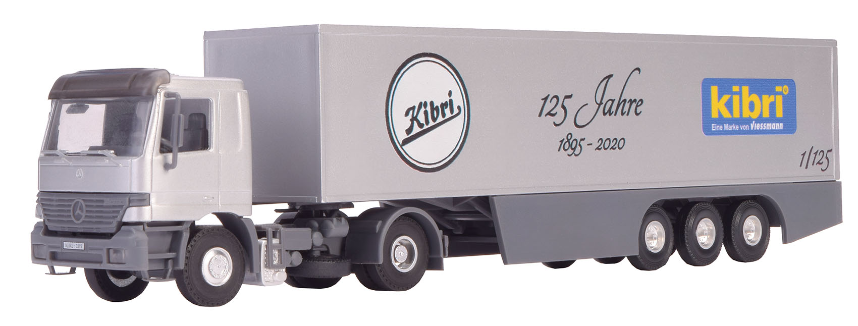 kibri 22500 <br/>H0 MB Actros 2-achs mit Koffersattelauflieger, Fertigmodell