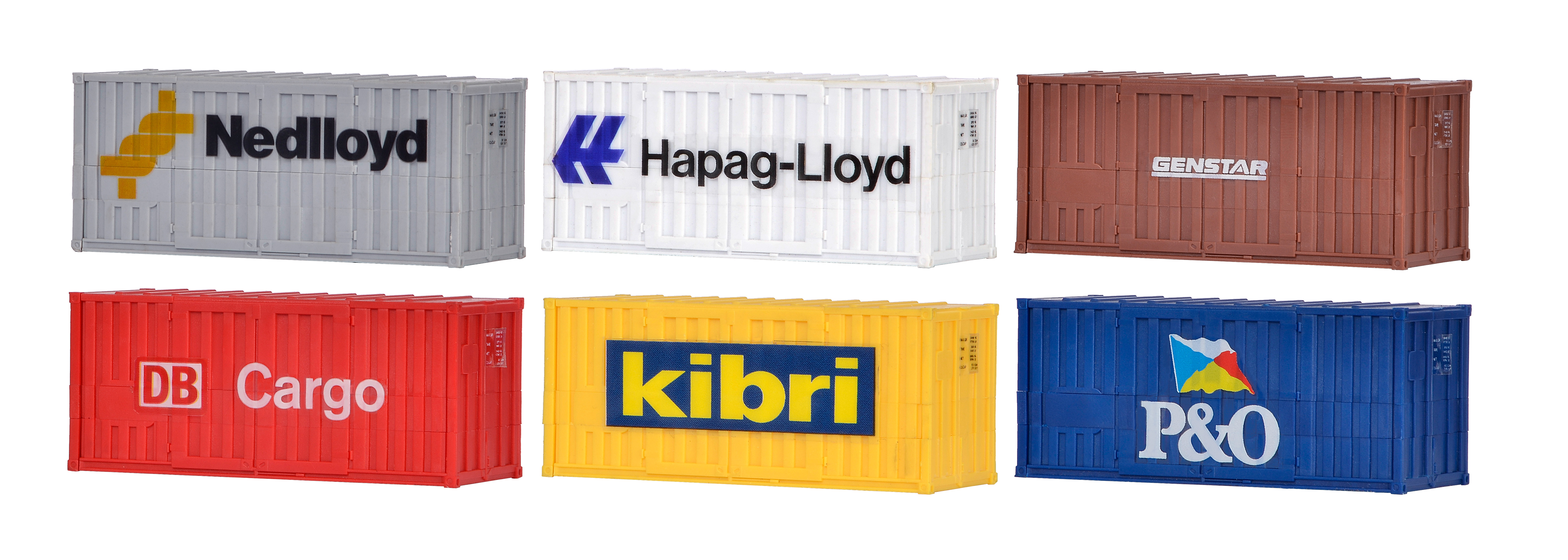 kibri 37740 <br/>N 20-Fuß High Cube Container, 6 Stück