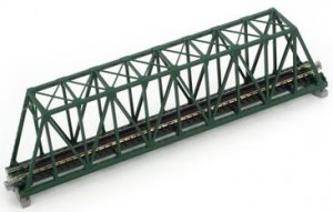 KATO 7077201 <br/>Brücke, Kasten-Brücke, grün, mit Gleis