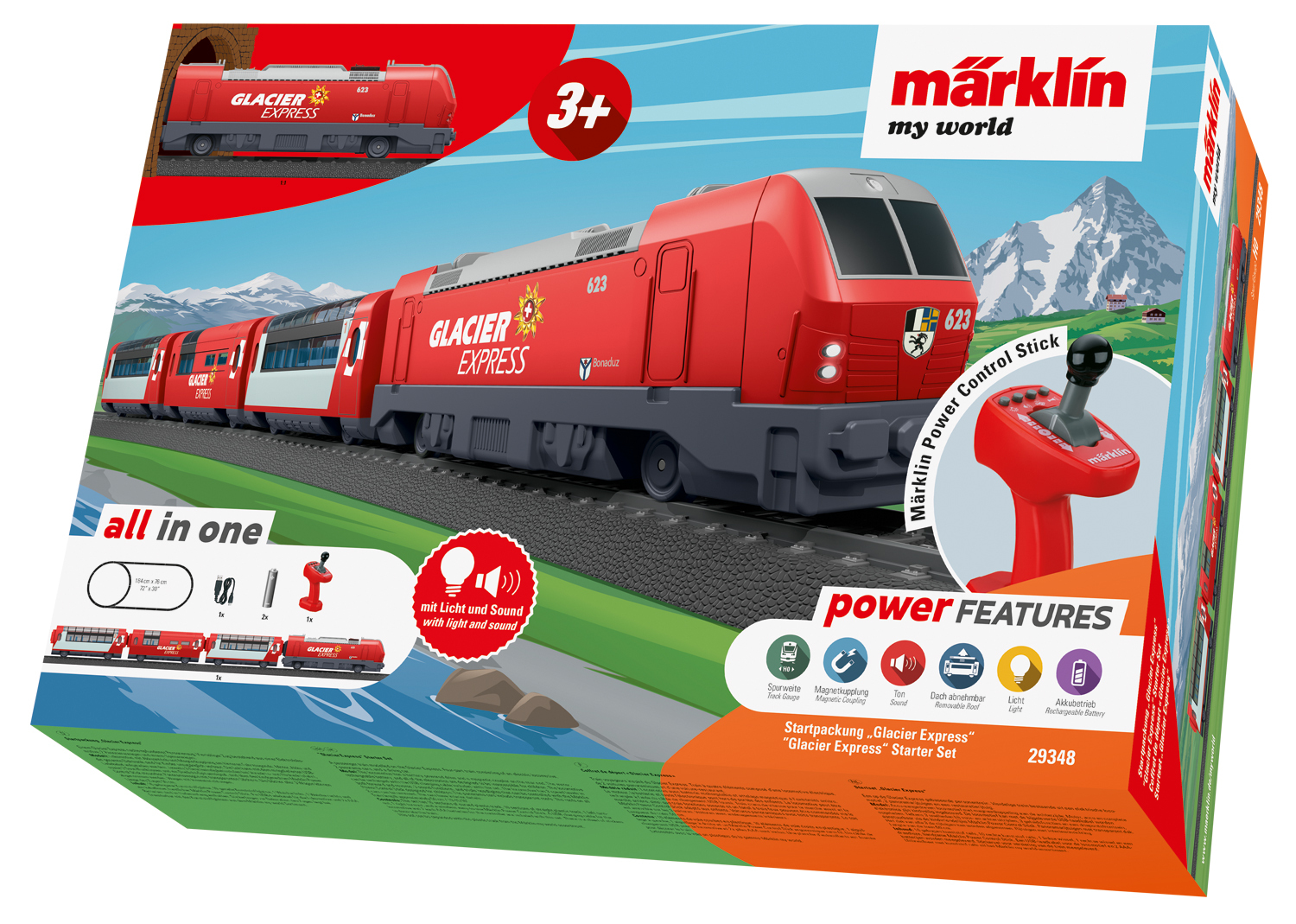 Märklin 29348 <br/>Märklin my world - Startpackung "Glacier Express" für Kinder ab 3 Jahren