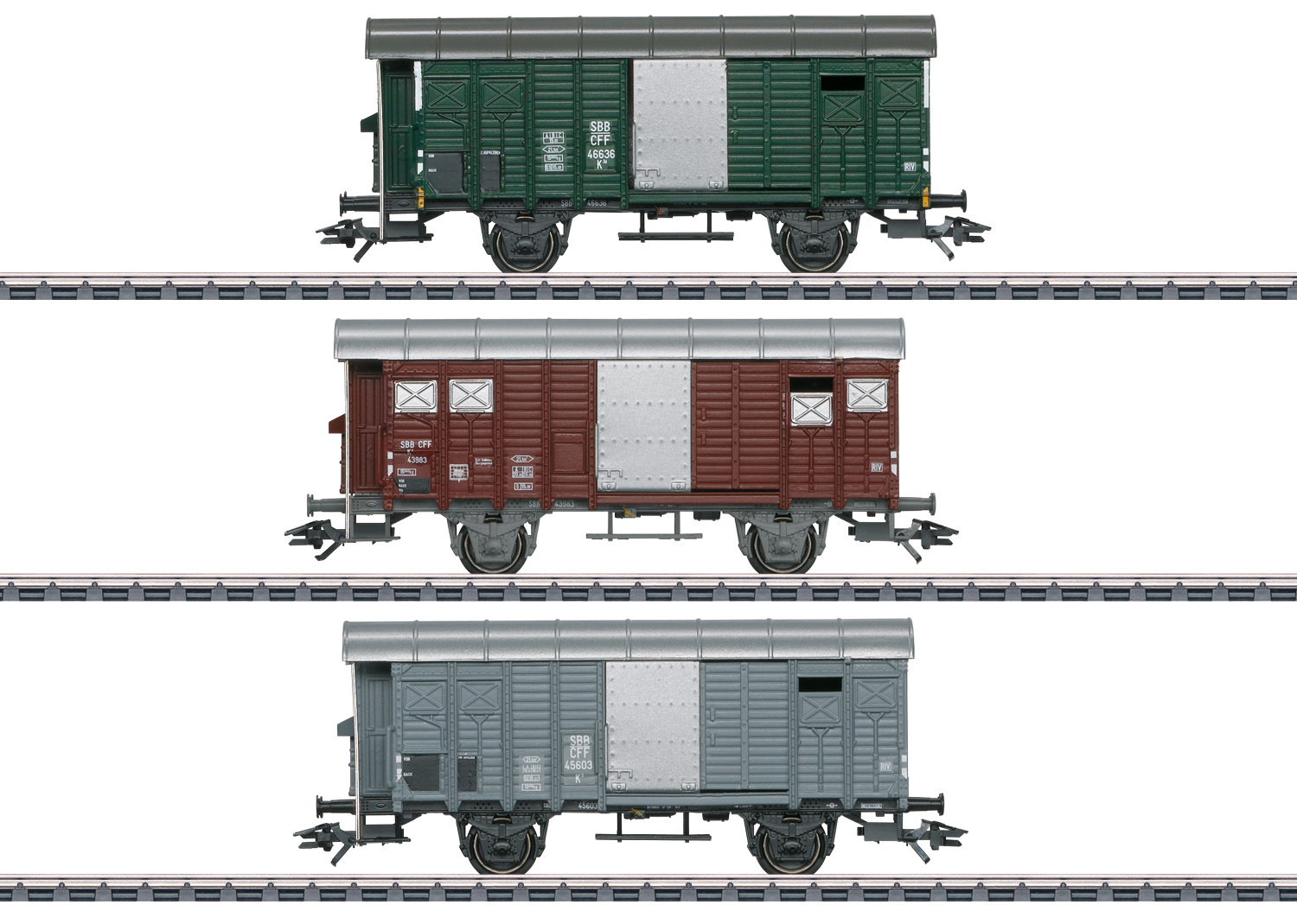 Märklin 46568 <br/>Güterwagen-Set mit gedeckten Güterwagen K3