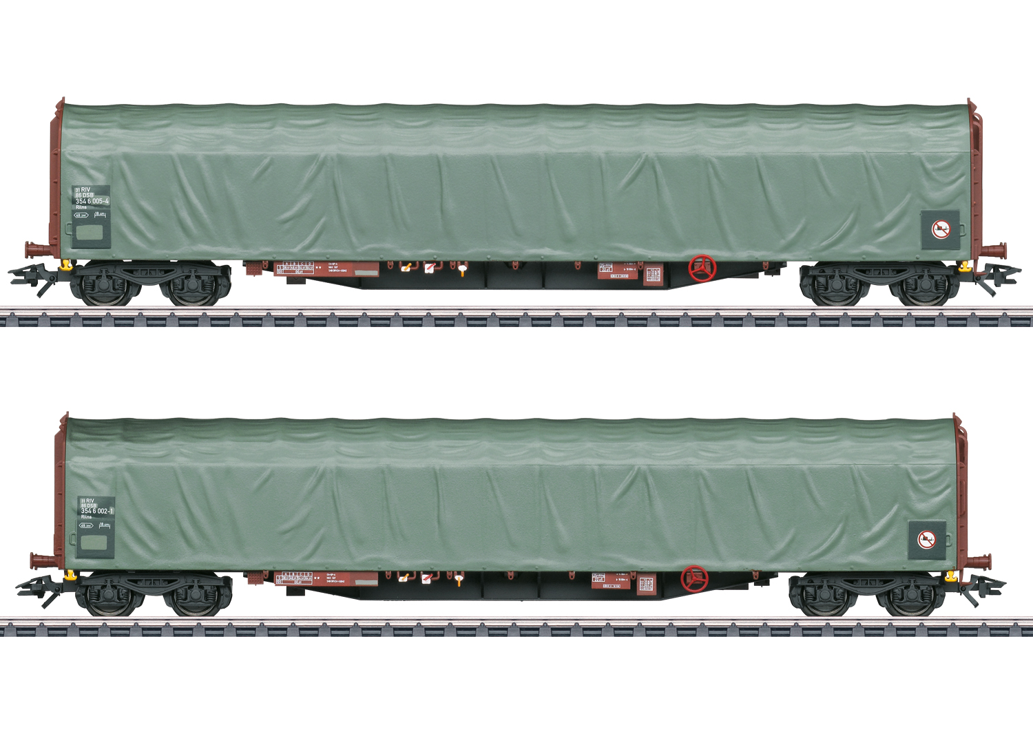 Märklin 47114 <br/>Schiebeplanenwagen-Set DSB