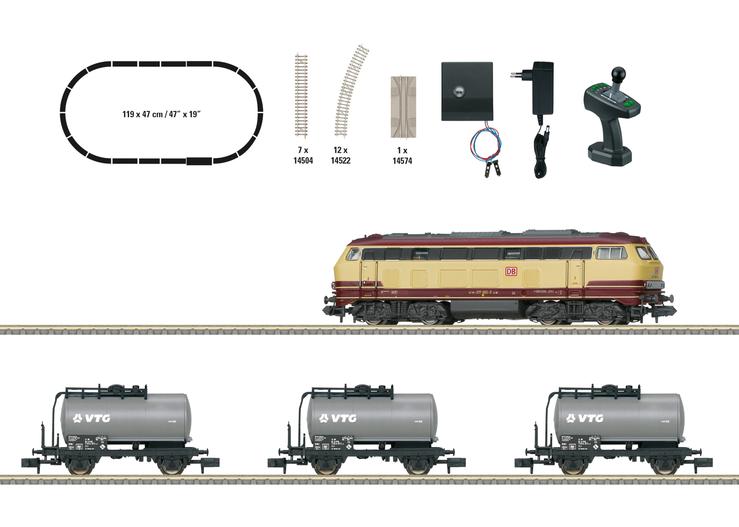 TRIX 11160 <br/>Digital-Startpackung "Güterzug" mit Baureihe 217