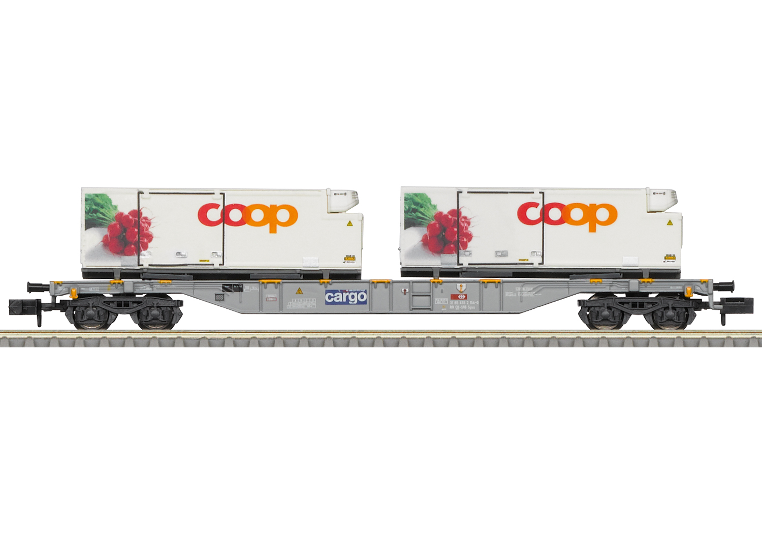 TRIX 15493 <br/>Containertragwagen "coop®"