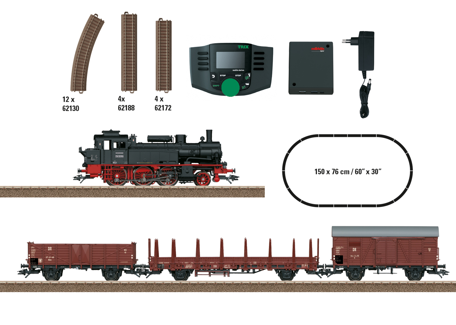 TRIX 21531 <br/>Digital-Startpackung "Güterzug Epoche III"