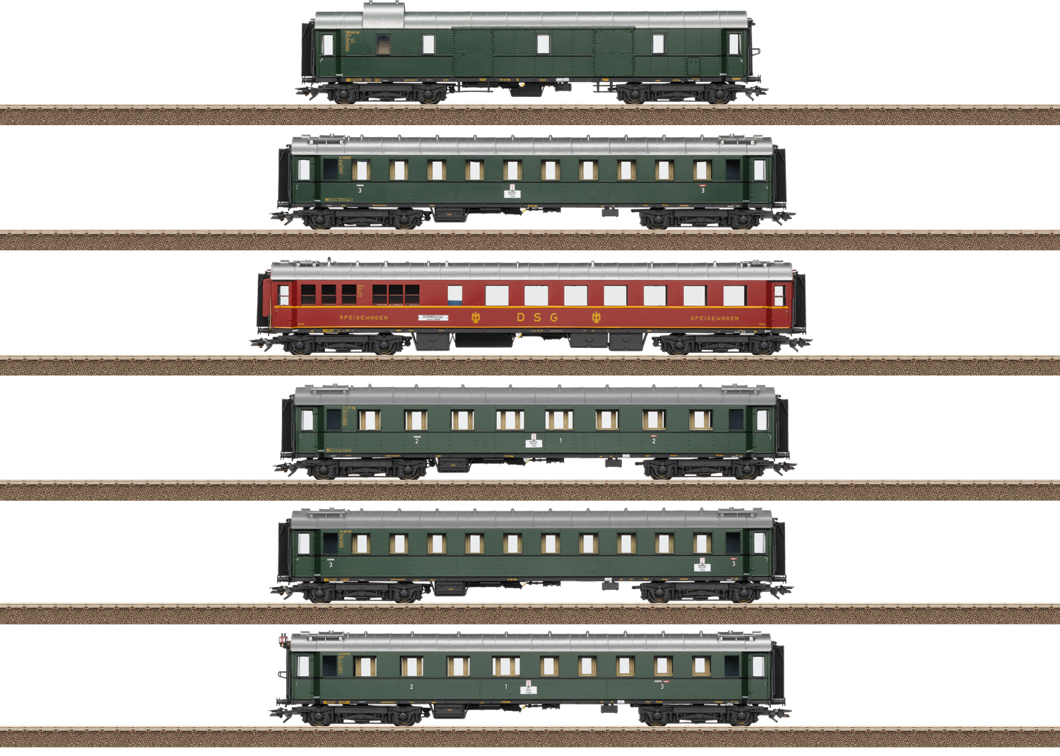 TRIX 23629 <br/>Schnellzugwagen-Set der Einheitsbauart 1928 bis 1930